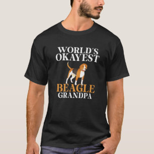 Worlds Okayest Beagle Grandpa Funny Beagle Grandfa T-Shirt