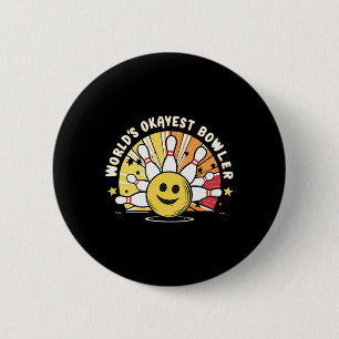 World's Okayest Bowler Funny Bowling Ll And Pins B