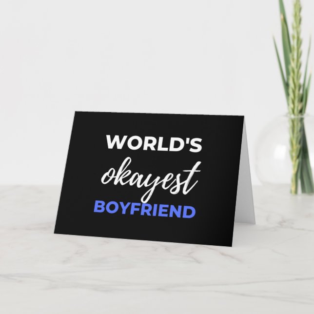 World's Okayest Boyfriend Holiday Card (Front)