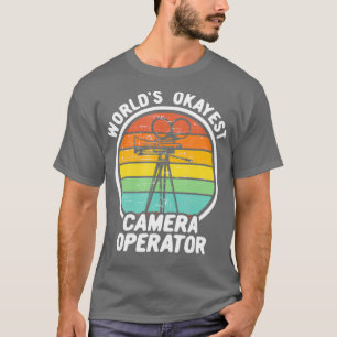 Worlds Okayest Camera Operator Funny Retro T-Shirt