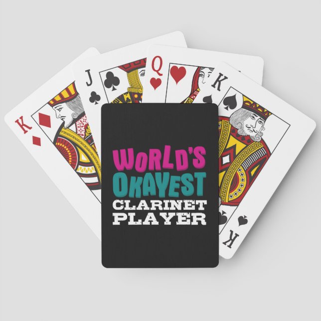 World's Okayest Clarinet Player Poker Cards (Back)