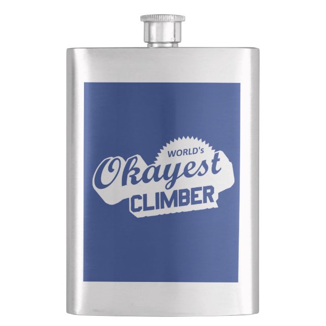 World's Okayest Climber Flask (Front)