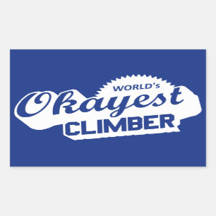 World's Okayest Climber Rectangular Sticker