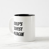 World's Okayest Colleague funny quote coffee mug (Front Left)