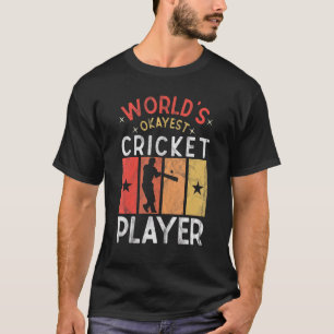 World's Okayest Cricket Player Saying Sports  Cric T-Shirt