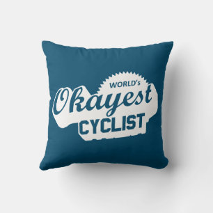 World's Okayest Cyclist Throw Pillow