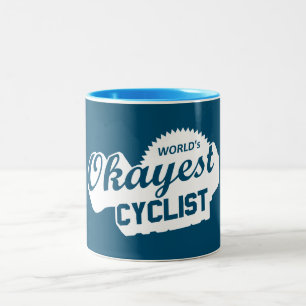 World's Okayest Cyclist Two-Tone Coffee Mug