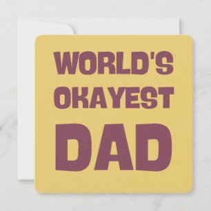 world's okayest dad funny dad card