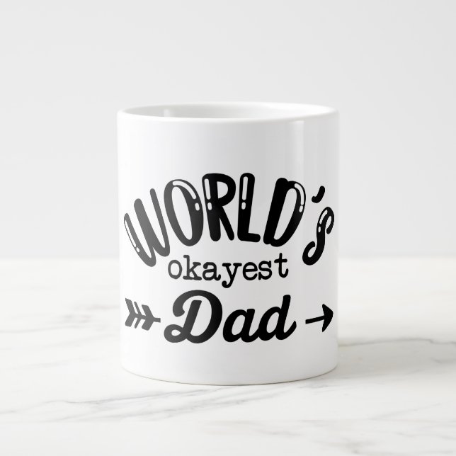 Worlds Okayest Dad Mug | Funny Father Gift (Front)