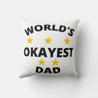 world's okayest dad throw pillow