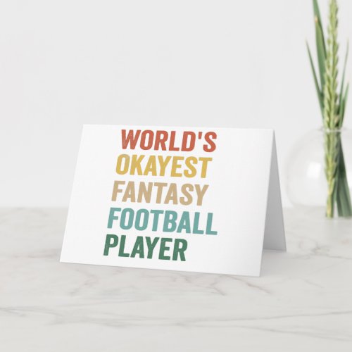 Worlds Okayest Fantasy Football Player Funny Gift Card