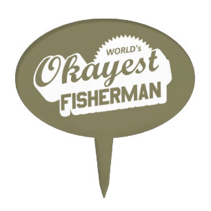 World's Okayest Fisherman Cake Topper