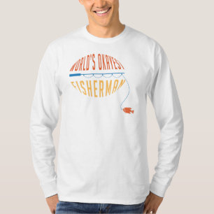 World's Okayest Fisherman Fly Fishing Dad T-Shirt