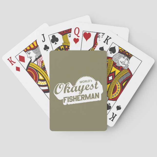 World's Okayest Fisherman Poker Cards (Back)