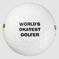 World's Okayest Golfer Golf Ball Set