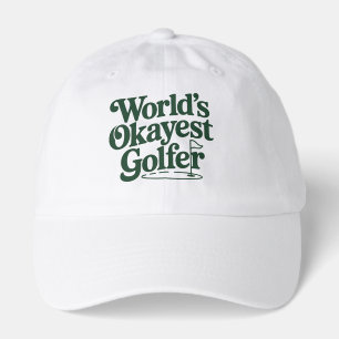 World's Okayest Golfer Retro Golf Humor Hat