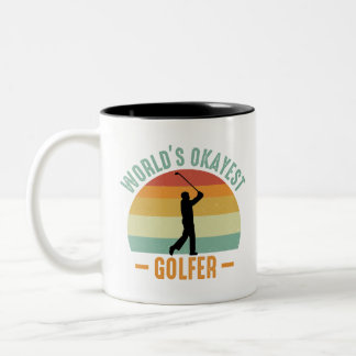 World's Okayest Golfer Two-Tone Coffee Mug