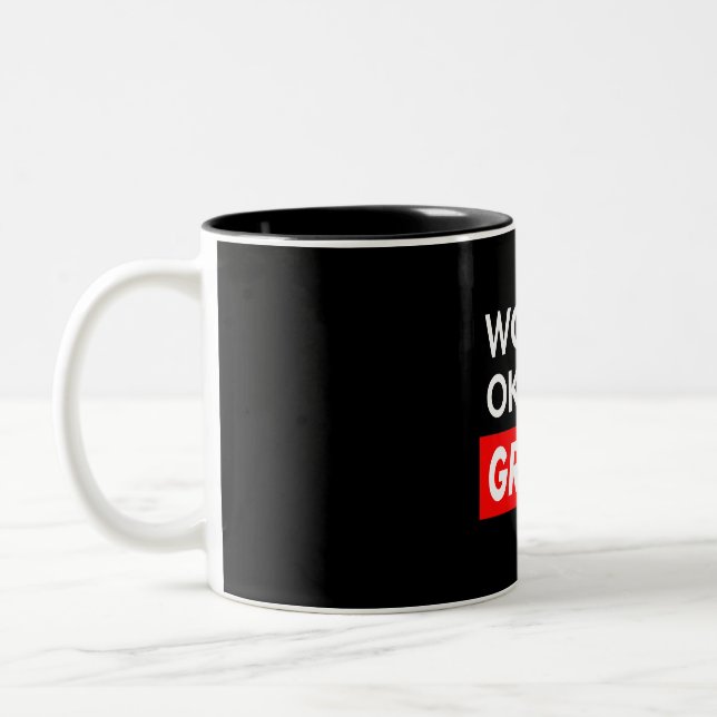 Worlds okayest Griffin Two-Tone Coffee Mug (Left)