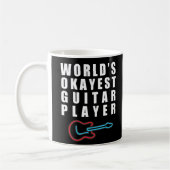 T-shirt Drôle Homme "World's Okayest Guitar Player" - Coton Gildan 5000 - Neuf Sans étiquettes