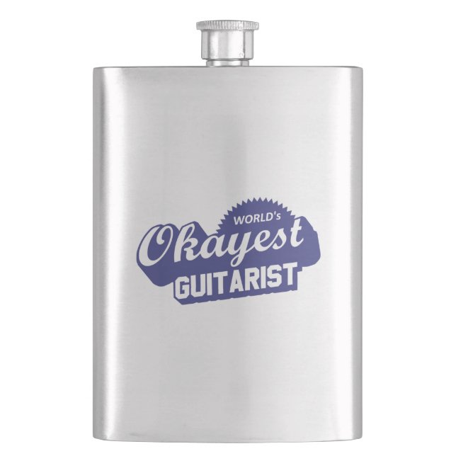 World's Okayest Guitarist Flask (Front)