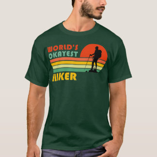 Worlds Okayest Hiker Funny Hiking Retro Vintage Gi T-Shirt