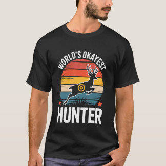 World's Okayest Hunter Vintage Design T-Shirt