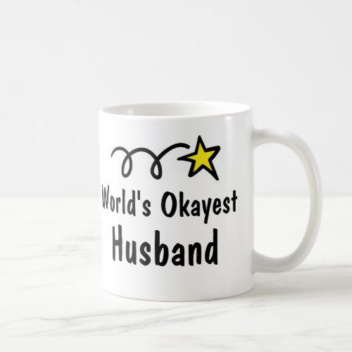 Worlds Okayest Husband Coffee Mug Gift