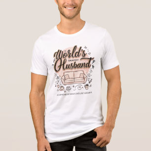 World's Okayest Husband Funny Personalized Tri-Blend Shirt