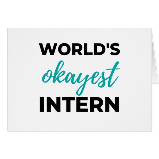 World's Okayest Intern 2 Cards (Front Horizontal)