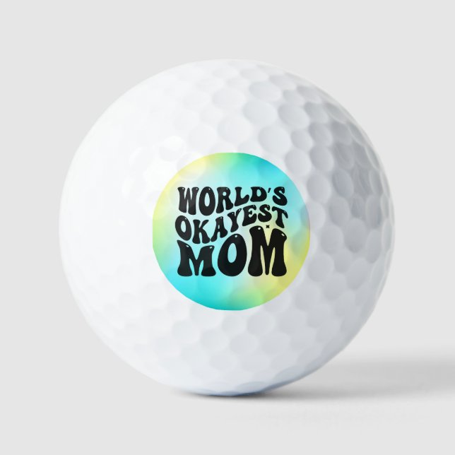World's Okayest Mom Mother's Day Design-51723 Golf Balls (Front)