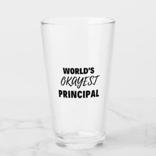 World's Okayest Principal 2 Glass