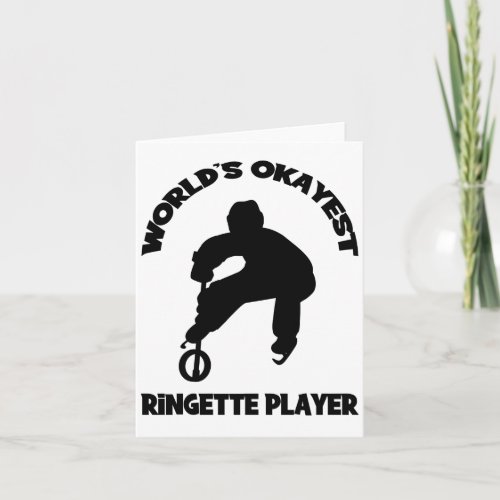 Worlds Okayest Ringette Player Straight Outta Rin Card