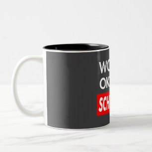 Worlds okayest Schwartz Two-Tone Coffee Mug