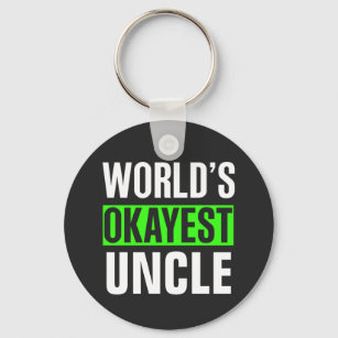 World's Okayest Uncle Keychain