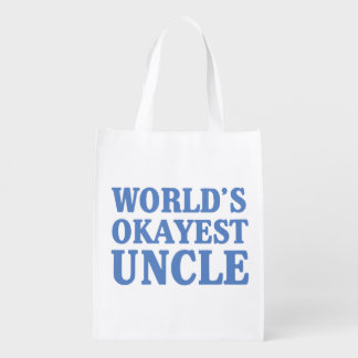 World's Okayest Uncle Reusable Grocery Bag