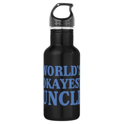 World's Okayest Uncle Water Bottle