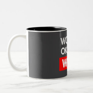 Worlds okayest Wolf Two-Tone Coffee Mug