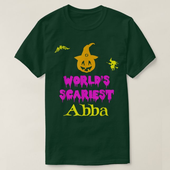 World's Scariest Abba Halloween Costume Lazy Easy  T-Shirt (Design Front)