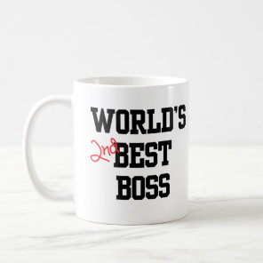 World's Second Best Boss Customizable Mug