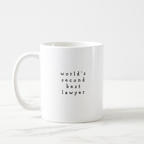Worlds second Best Lawyer Office Gift Funny typo Coffee Mug