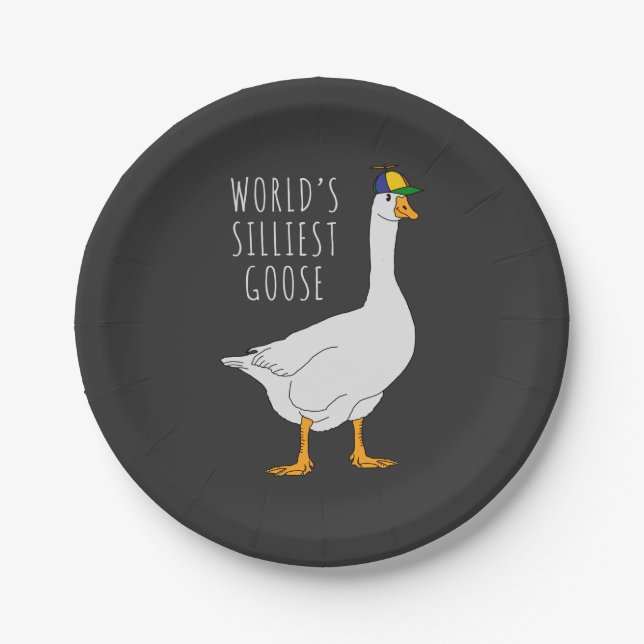 World's Silliest Goose Paper Plates (Front)