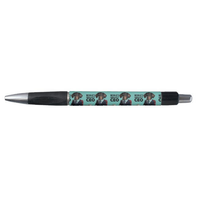 World's smallest CEO, cute funny dachshund in suit Pen (Front)
