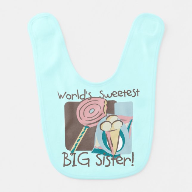 World's Sweetest Big Sister Bib (Front)