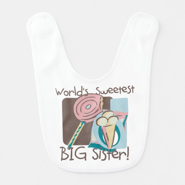 World's Sweetest Big Sister Bib (Front)