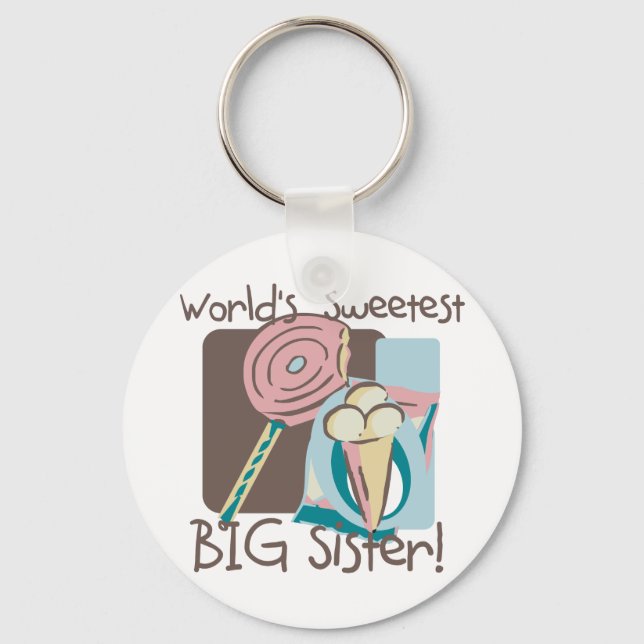 World's Sweetest Big Sister Keychain (Front)