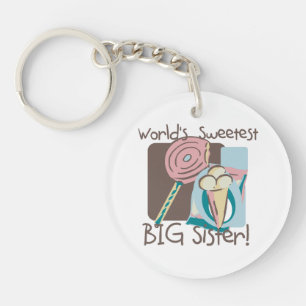 World's Sweetest Big Sister Keychain