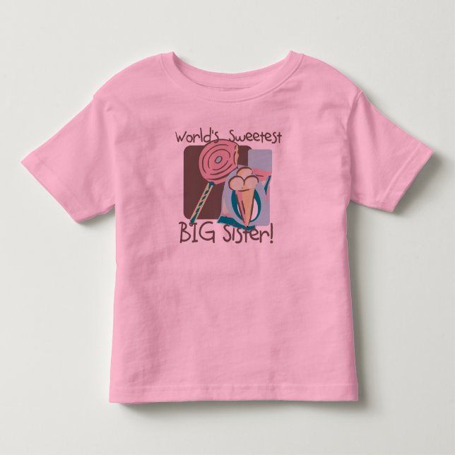 World's Sweetest Big Sister Toddler T-shirt (Front)