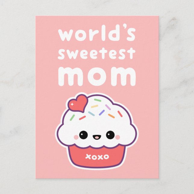 World's Sweetest Mom Postcard (Front)