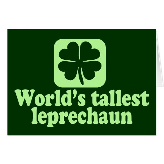 World's Tallest Leprechaun Cards (Front Horizontal)