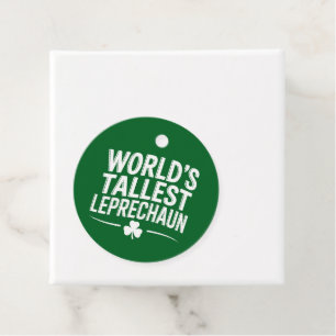 World's Tallest Leprechaun St. Patrick's Day Favor Tags